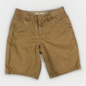 Eddie Bauer Legend Wash Women's Shorts 4 Tan Khaki Hiking Camping